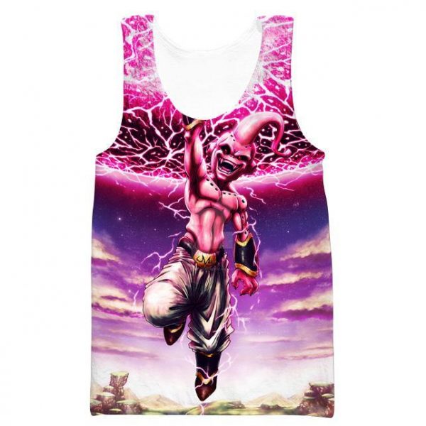 Dragon Ball Z Hoodies - Kid Buu Destruction Pink Pullover Hoodie