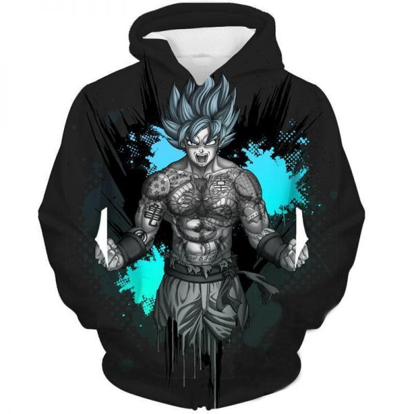 Dragon Ball Z- SSj Goku Tatto 3D Hoodie