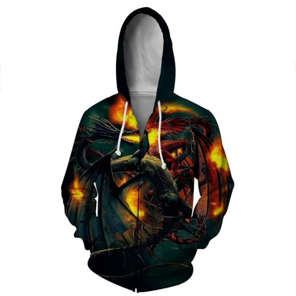 Dragon Hoodies - Pullover Black Hoodie