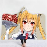 Dragon Maid 3D Printing Fleece Hooded Blanket
