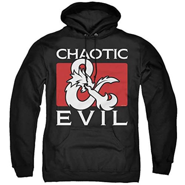 Dungeons and Dragons Hoodie - Chaotic Evil Unisex Adult Pull-Over Hoodie for Men and Women
