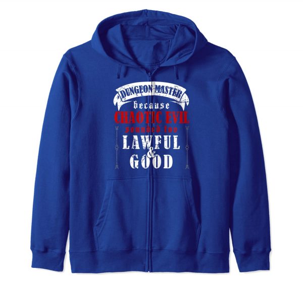 Dungeons and Dragons Hoodie - Chaotic Funny Zip Hoodie 8 Colors Optional