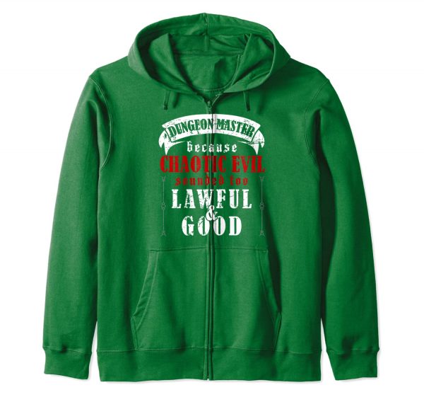 Dungeons and Dragons Hoodie - Chaotic Funny Zip Hoodie 8 Colors Optional