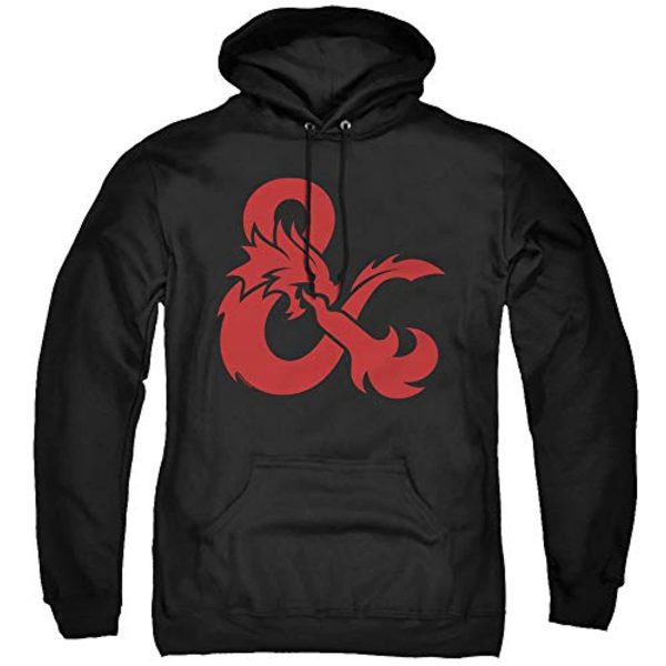 Dungeons and Dragons Hoodie - Logo Unisex Adult Pull-Over Hoodie for Men and Women