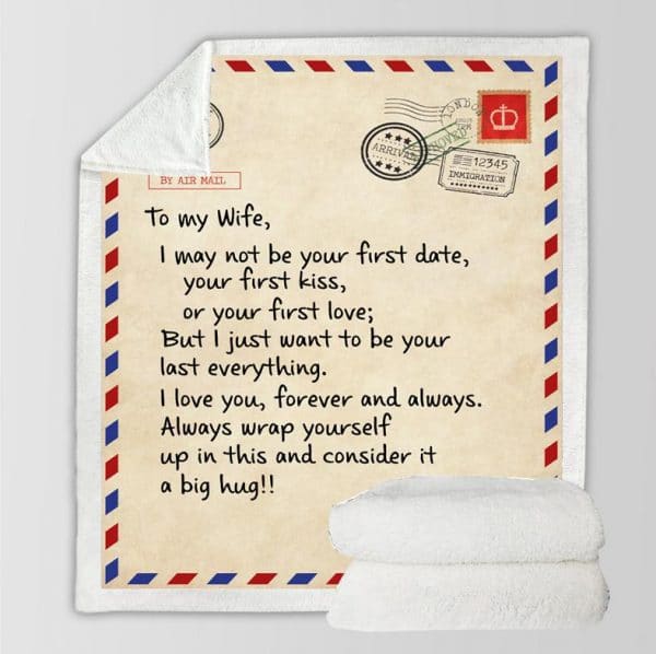 Envelope Letter Writing Cashmere Blanket