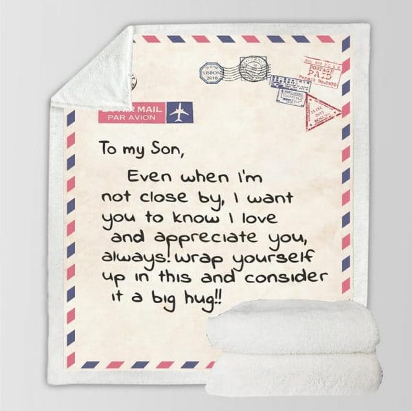 Envelope Letter Writing Cashmere Blanket