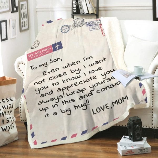 Envelope Letter Writing Cashmere Blanket