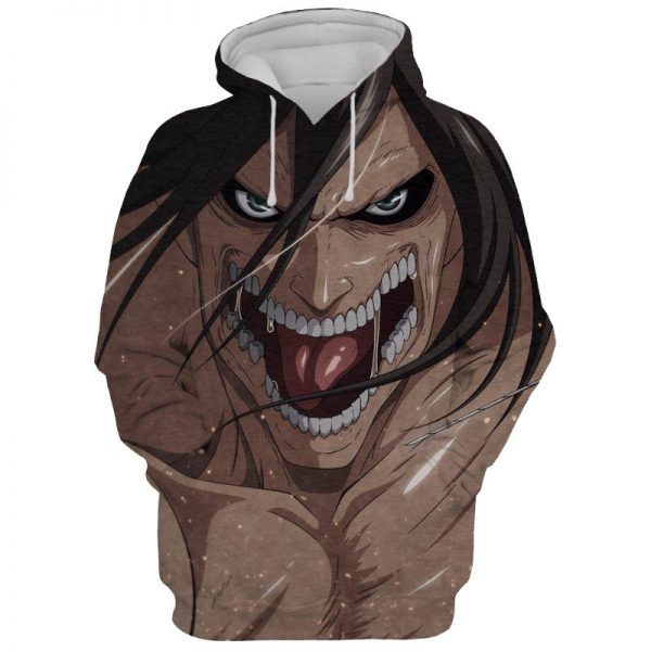 Eren and His Titan Anime- Attack 3D Printed Hoodie