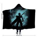 Ex Soldier Sihouette Cloud Strife Final Fantasy VII Themed Printed Blanket
