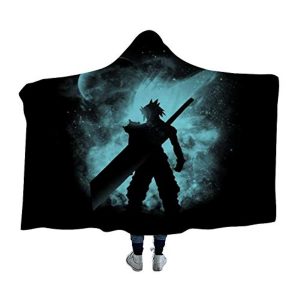 Ex Soldier Sihouette Cloud Strife Final Fantasy VII Themed Printed Blanket