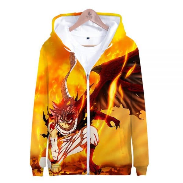 Fairy Tail 3D Print Zipper Hoodies Sweatshirts - Casual Hooded Jacket