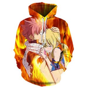 Fairy Tail 3D Printed Pullovers - Casual Drawstring Hoodie