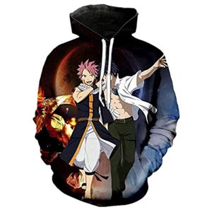 Fairy Tail 3D Printed Pullovers - Casual Pouch Pocket Drawstring Hoodie