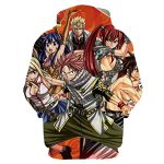 Fairy Tail Casual 3D Printed Pullovers - Pocket Drawstring Hoodies