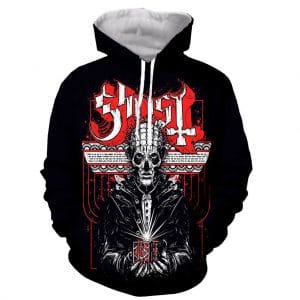 Fashion 3D Printed Ghost Band Long Sleeves Hoodies Pullovers