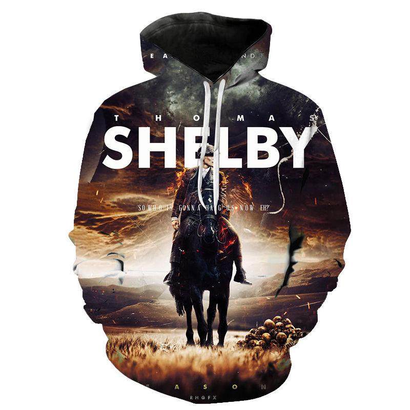 Fashion 3D Printed Hoodie - Peaky Blinder Hooded Pullover