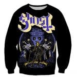 Fashion 3D Printed Long Sleeves Ghost Band Pullovers Hoodies