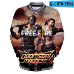 Fashion-FREE FIRE Fashion 3D Baseball Jacket Hoodie Sweatshirt