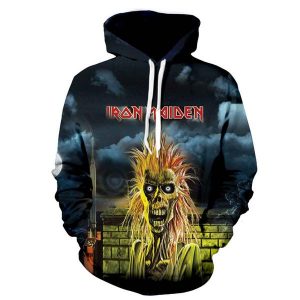 Fashion Iron Maiden Funny 3D Print Casual Hoodie Clear