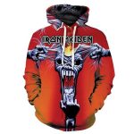 Fashion Iron Maiden Funny 3D Print Casual Hoodie Pullover  Red 1