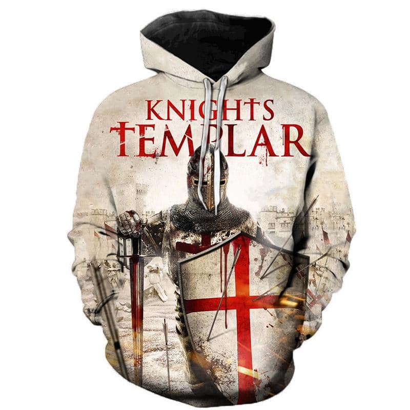 Fashion Knights Templar 3D Printed Hooded Sweatshirts Hoodies