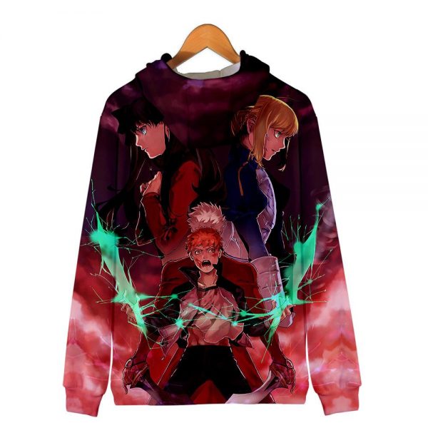 Fate Stay Night 3D Printed Zipper Hoodies - Fashion Hooded Sweatshirt Pullover
