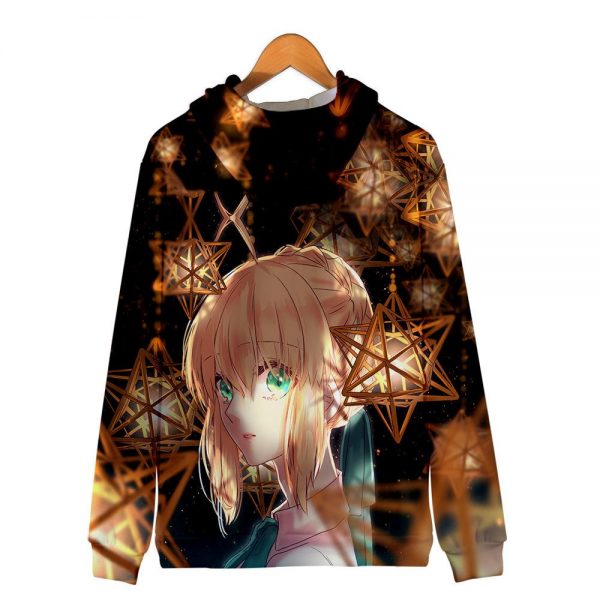 Fate Stay Night 3D Printed Zipper Hoodies - Fashion Hooded Sweatshirt Pullover