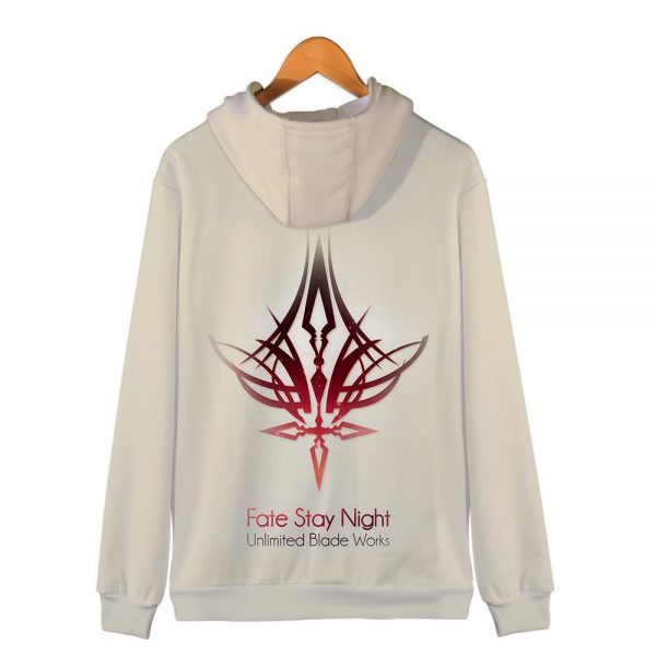Fate Stay Night 3D Printed Zipper Hoodies - Fashion Hooded Sweatshirt Pullover