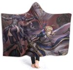 Fate Stay Night Fleece Blanket - Anime Flannel Hooded Blanket