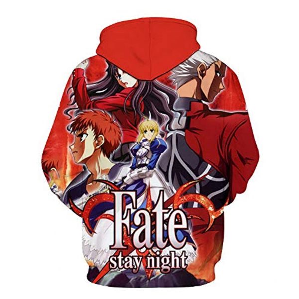 Fate Stay Night Hoodies - 3D Printed Fashion Hooded Long Sleeve Pullover