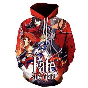 Fate Stay Night Hoodies - 3D Printed Fashion Hooded Long Sleeve Pullover