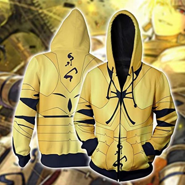 Fate Stay Night Hoodies - Gilgamesh Zipper Hooded Jacket