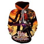 Fate Stay Night Hoodies - Rin Tohsaka 3D Printed Fashion Hooded Long Sleeve Pullover