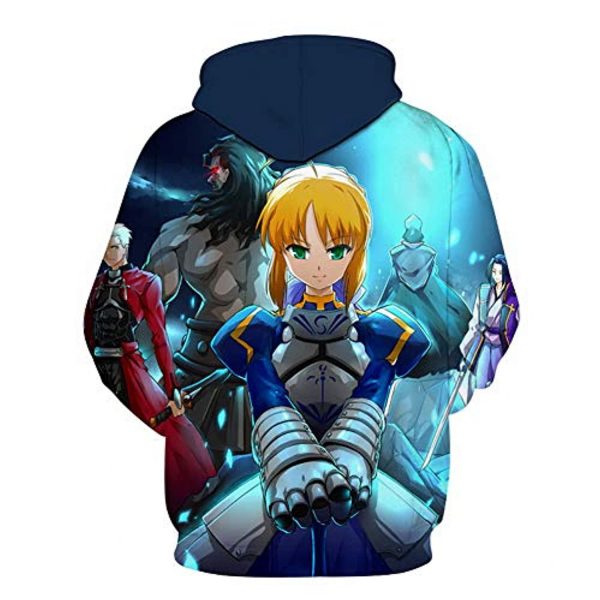 Fate Stay Night Hoodies - Saber 3D Printed Fashion Hooded Long Sleeve Pullover
