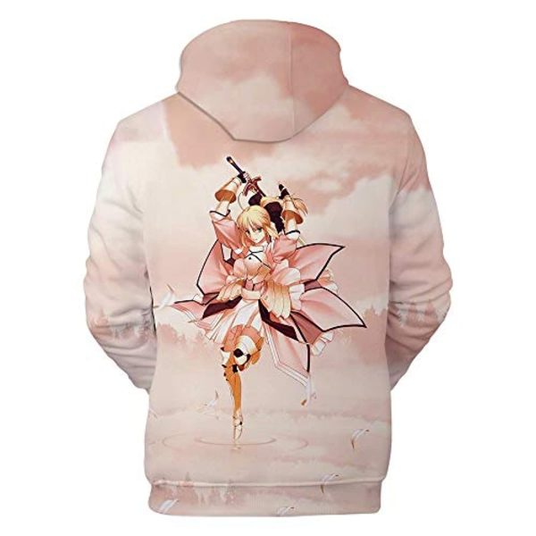 Fate Stay Night Hoodies - Saber 3D Printed Fashion Hooded Long Sleeve Pullover