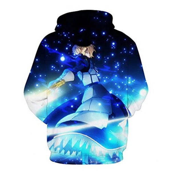 Fate Stay Night Hoodies - Saber 3D Printed Fashion Hooded Long Sleeve Pullover