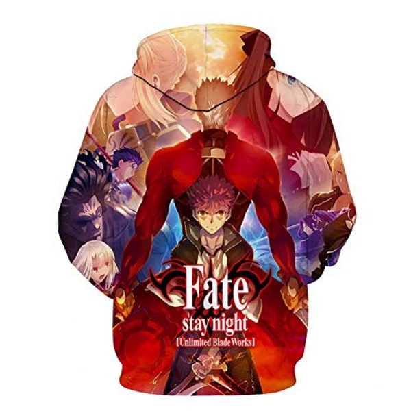 Fate Stay Night Hoodies - Shirou Emiya 3D Printed Fashion Hooded Long Sleeve Pullover