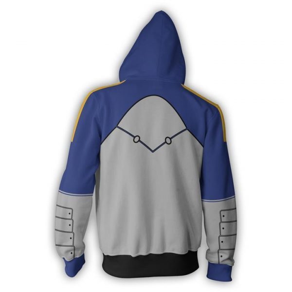 Fate Stay Night Saber Hoodies - Zip Up Grey Hoodie