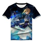 Fate Zero Fate/Stay Night Hoodies - 3D Printed Anime T-Shirt Funny Short Sleeve Tee Tops