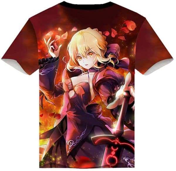 Fate Zero Fate/Stay Night Hoodies - 3D Printed Anime T-Shirt Funny Short Sleeve Tee Tops