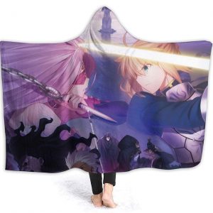 Fatezero Throw Hooded Blanket - Anime Wearable Soft Printed Blanket