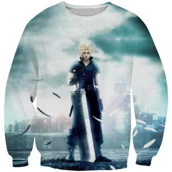 Final Fantasy Cloud Hoodies - Pullover White Hoodie