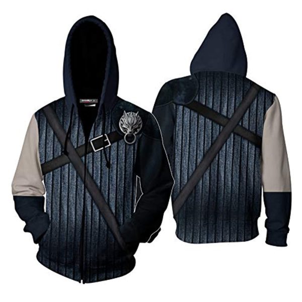 Final Fantasy Hoodie - 3D Print Long Sleeve Hooded Zipper Jacket