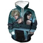 Final Fantasy VII Harajuku Hoodie - 3D Printed Hip Hop Sweatshirt
