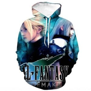 Final Fantasy VII Harajuku Hoodie - 3D Printed Hip Hop Sweatshirt