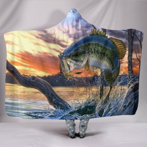 Fish Hooded Blanket - Big Fresh Fish  Red Blanket