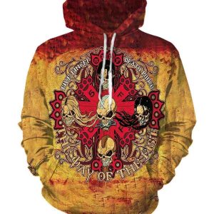 Five Finger Death Punch Hoodies - Pullover Yellow Hoodie