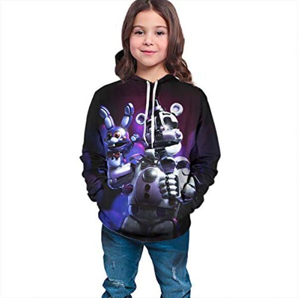 Five Nights at Freddy's Bear Kids Hoodie T Shirts Summer Tops Tee Shirts for Boys Girls