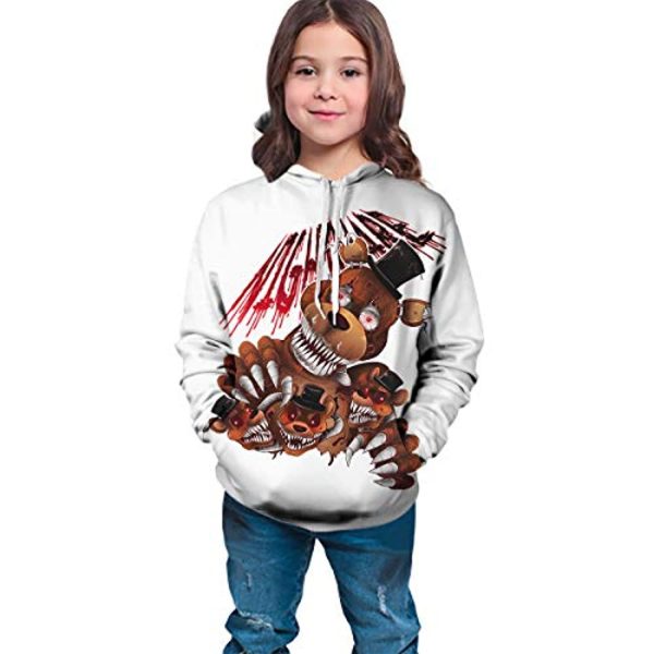 Five Nights at Freddy's Bear Kids Hoodie T Shirts Summer Tops Tee Shirts for Boys Girls
