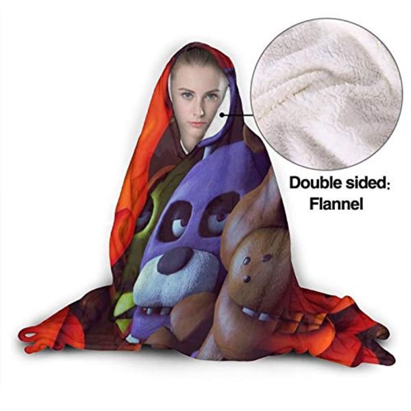 Five Nights at Freddy's Cozy Wearable Hooded Blanket All Season